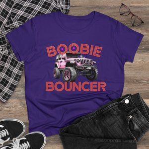 Booby Bouncer Jeep Wrangler Women's Midweight Short Sleeve Cotton Tee